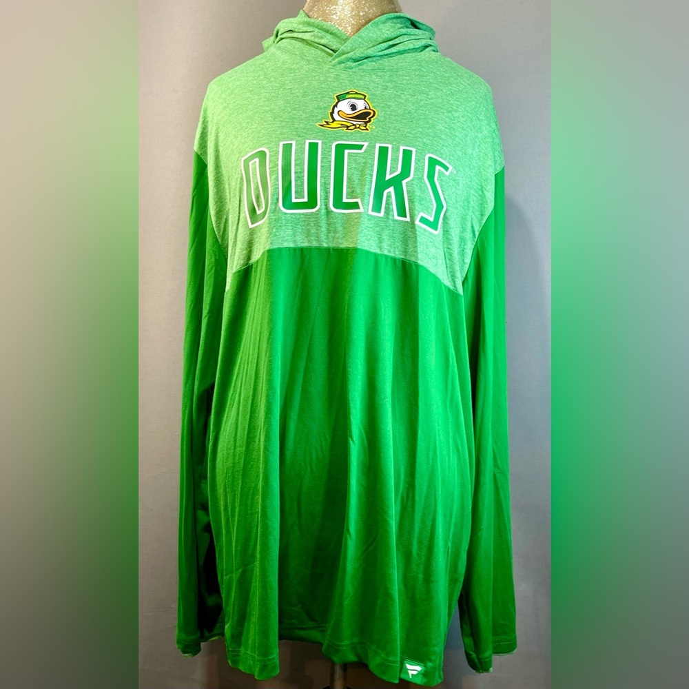 Oregon Ducks Mens XL Fanatics Green Yellow Hoodie shirt